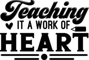 onderwijs het een werk van hart vector