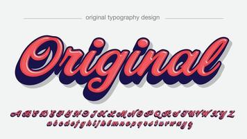 rode 3d cursieve cursieve typografie vector