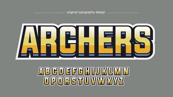 gele strepen futuristische sport gaming typografie vector