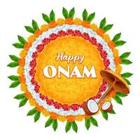 onam achtergrond traditioneel festival van Zuid-India vector