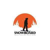 snowboard logo vector