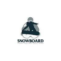 snowboard logo vector