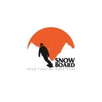 snowboard logo vector