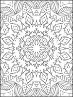 mandala kleur boek voor volwassen. mandala kleur Pagina's. mandala kleur boek. naadloos vector patroon. zwart en wit lineair tekening. kleur bladzijde voor kinderen en volwassenen.