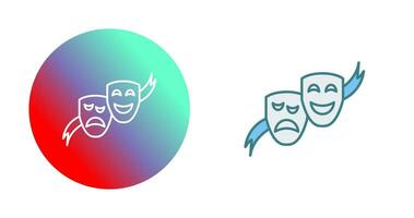 theater maskers vector icoon