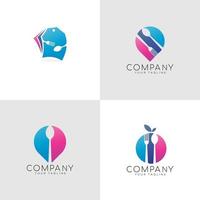 lepel en vork logo voor restaurant logo vector