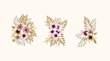 botanische collectie bloemstukken bloemen voor advertenties op sociale media vector