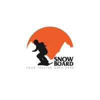 snowboard logo vector