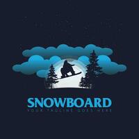 snowboard logo vector