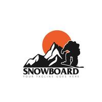 snowboard logo vector