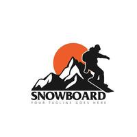 snowboard logo vector