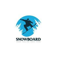 snowboard logo vector