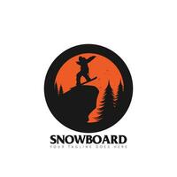 snowboard logo vector