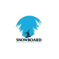 snowboard logo vector