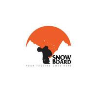 snowboard logo vector