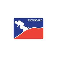 snowboard logo vector