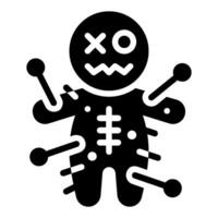 voodoo solide pictogram, vector en illustratie