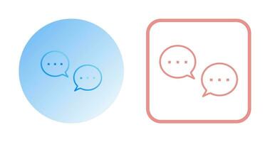 uniek gesprek bubbels vector icoon