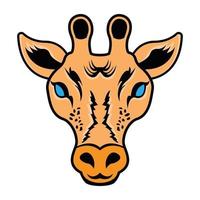 girafgezicht en mascotte vector