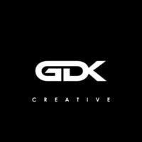 gdk brief eerste logo ontwerp sjabloon vector illustratie