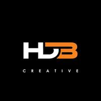 hdb brief eerste logo ontwerp sjabloon vector illustratie