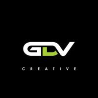 gdv brief eerste logo ontwerp sjabloon vector illustratie