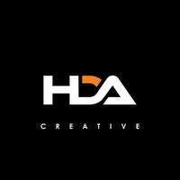 hda brief eerste logo ontwerp sjabloon vector illustratie