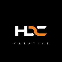 hdc brief eerste logo ontwerp sjabloon vector illustratie