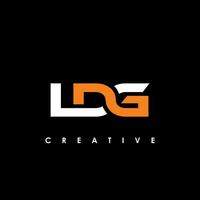 ldg brief eerste logo ontwerp sjabloon vector illustratie