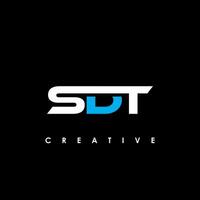 sdt brief eerste logo ontwerp sjabloon vector illustratie