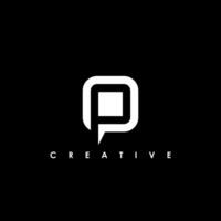 p brief eerste logo ontwerp sjabloon vector illustratie