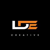 lde brief eerste logo ontwerp sjabloon vector illustratie