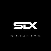 sdx brief eerste logo ontwerp sjabloon vector illustratie