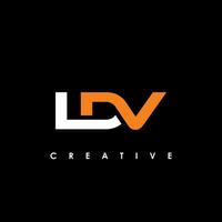 ldv brief eerste logo ontwerp sjabloon vector illustratie