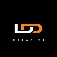 ldd brief eerste logo ontwerp sjabloon vector illustratie