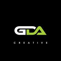 gda brief eerste logo ontwerp sjabloon vector illustratie