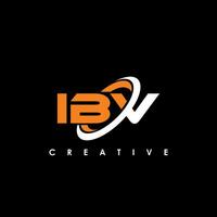 ibv brief eerste logo ontwerp sjabloon vector illustratie