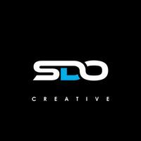 sdo brief eerste logo ontwerp sjabloon vector illustratie