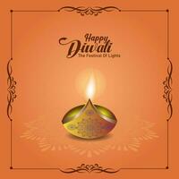 gelukkig diwali illustratie achtergrond ontwerp vector