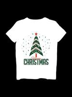 gelukkig vrolijk Kerstmis t-shirt ontwerp vector