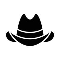 cowboy hoed vector glyph icoon voor persoonlijk en reclame gebruiken.