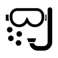 snorkel vector glyph icoon voor persoonlijk en reclame gebruiken.