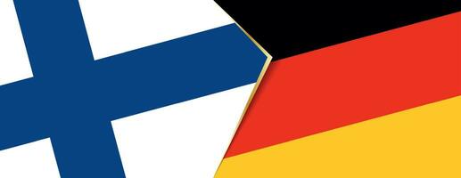 Finland en Duitsland vlaggen, twee vector vlaggen.