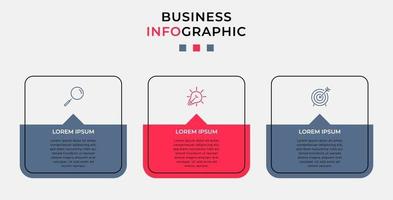 infographic ontwerpsjabloon met pictogrammen en 3 opties of stappen vector