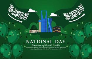 saudi nationale feestdag kaart vector