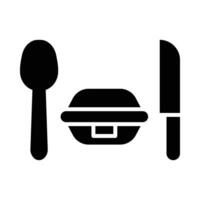 lunchbox vector glyph icoon voor persoonlijk en reclame gebruiken.