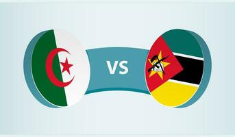 Algerije versus mozambique, team sport- wedstrijd concept. vector