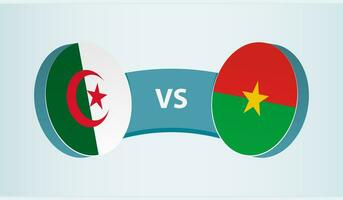 Algerije versus Burkina faso, team sport- wedstrijd concept. vector