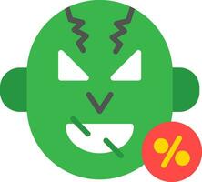 verdisconteerd zombie vector icoon ontwerp