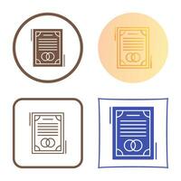 bruiloft contract vector icon